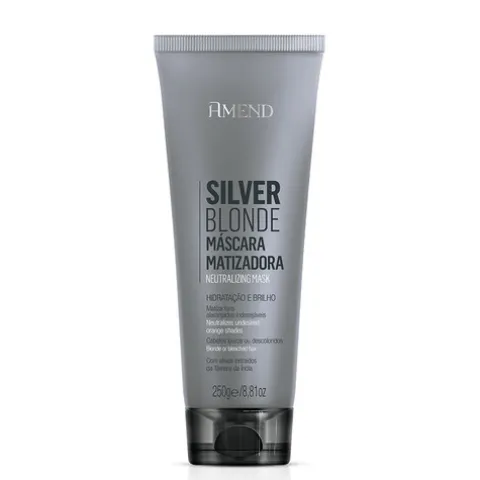Amend Silver Blonde Máscara Matizadora Para Cabelos Louros E Descolorados