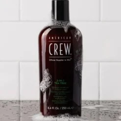 American Crew Tea Tree 3-In-1 Shampoo Condicionador E Gel Banho Para Homem