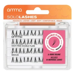 Amma Sololashes Pestanas Postiças Sem Nó Double Flare M