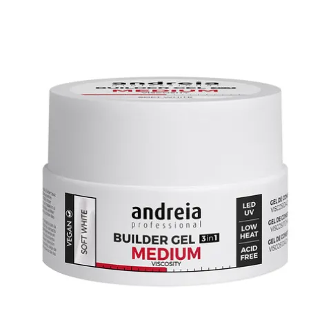 Andreia Builder Gel 3In1 Gel Construção Média Viscosidade Soft White