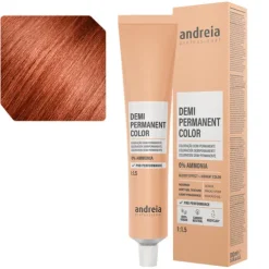 Andreia Coloração Demi Permanente 7.45 Louro Médio Laranja Vermelho