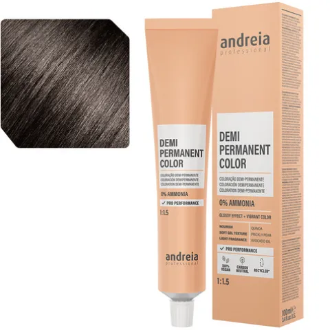 Andreia Coloração Demi Permanente 4.0 Castanho Médio Natural