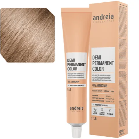 Andreia Coloração Demi Permanente 9.32 Louro Muito Claro Quente Beige
