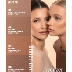 Andreia Immersive Bronzer 04 Dark Cool Brown Matte Finish