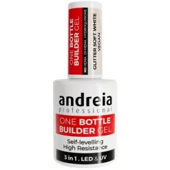 Andreia One Bottle Gel Construção 3Em1 Baixa Viscosidade Glitter Soft White