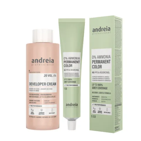 Andreia Pack Tinta De Cabelo Sem Amoníaco 7.0 E Oxidante 20 Vol