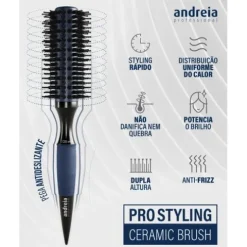 Andreia Pro Styling Ceramic Brush Escova De Cabelo Cerâmica 25Mm
