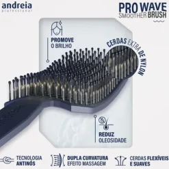 Andreia Pro Wave Smoother Escova De Cabelo Dupla Curvatura