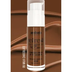 Andreia Refresh Silk Foundation By Bru 09 Milk Chocolate