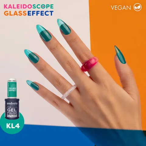 Andreia The Gel Polish Coleção Kaleidoscope Kl4 Verde Translúcido