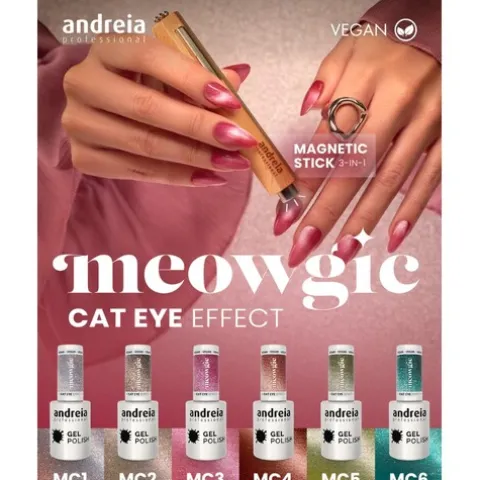 Andreia Verniz Gel Coleção Meowgic Cat Eye Effect Mc3