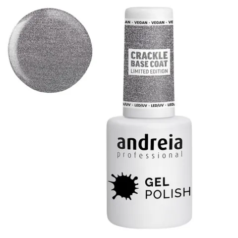 Andreia Verniz Gel Crackle Effect Base Coat Cbs Prateado