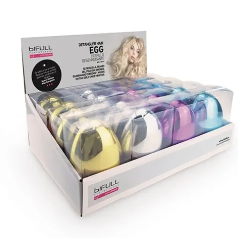 Bifull Detangler Hair Egg Expositor Com Escovas De Cabelo