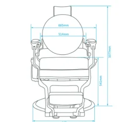 Cadeira De Barbeiro Vintage