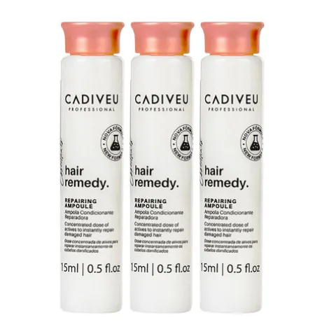 Cadiveu Hair Remedy Repair Ampolas Reparadoras Cabelo Danificado
