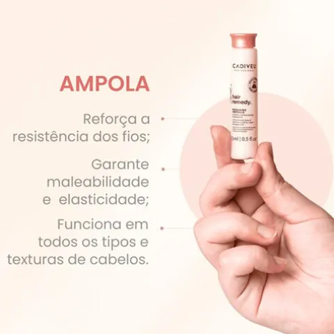 Cadiveu Hair Remedy Repair Ampolas Reparadoras Cabelo Danificado