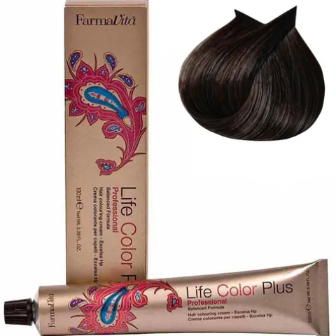 Farmavita Coloração Life Color Plus 4.8 Castanho Médio Castanho Intenso