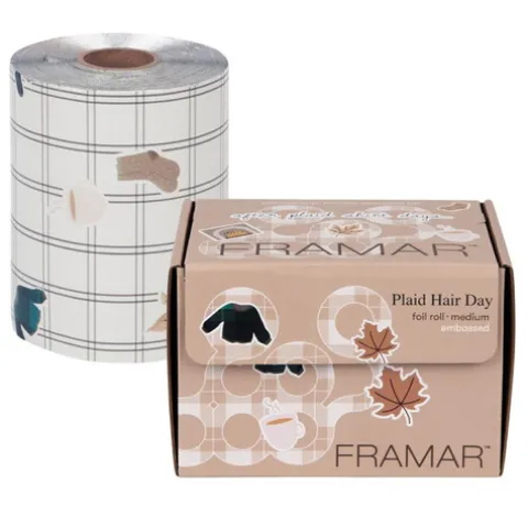 Framar Plaid Hair Day Rolo Papel De Alumínio