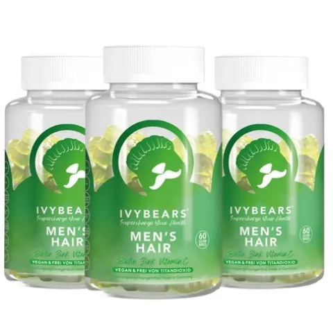 Ivybears Hair Vitamins Men Suplemento Fortificante Cabelo E Unhas 3 Meses