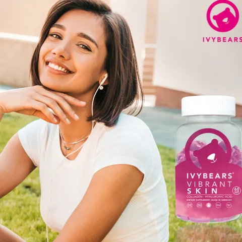 Ivybears Vibrant Skin Suplemento Vitaminico Pele Radiante E Com Brilho
