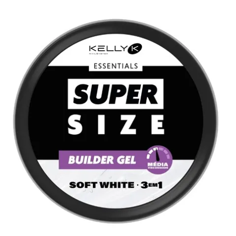 Kelly K Essentials Super Size Builder Gel Media Viscosidade Soft White