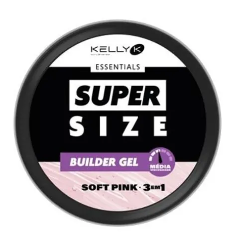 Kelly K Essentials Super Size Builder Gel Media Viscosidade Soft Pink