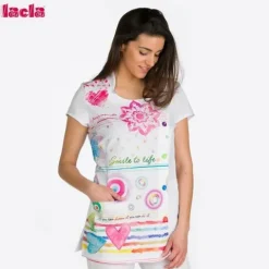 Lacla Túnica Branca Estampa Corações