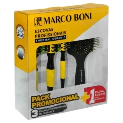 Marco Boni Kit Essencial 3 Escovas Cerâmicas+1 Escova Raquete