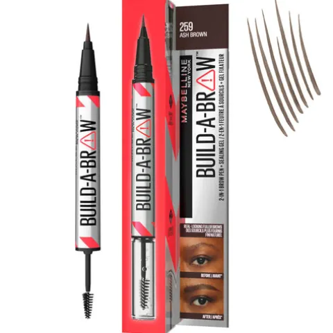 Maybelline Build-A-Brow 2 In 1 Caneta E Gel De Sobrancelhas 259 Ash Brown
