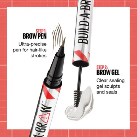 Maybelline Build-A-Brow 2 In 1 Caneta E Gel De Sobrancelhas 255 Soft Brown