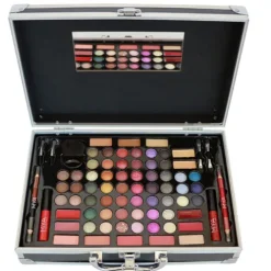 Mya Mala De Maquilhagem Metálica Preta