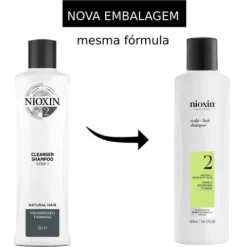 Nioxin Sistema 2 Shampoo Para Cabelo Natural Com Perda Densidade Avançada