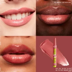 Nyx Fat Oil Slick Click Bálsamo Labial Pink Pearl Nude 03 No Filter Needed