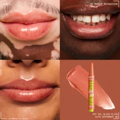 Nyx Fat Oil Slick Click Bálsamo Labial Clear With Bronze Pear 06 Hits Diffe