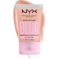 Nyx Pro Makeup Bare With Me Blur Base Líquida Efeito Blur 03 Light Ivory