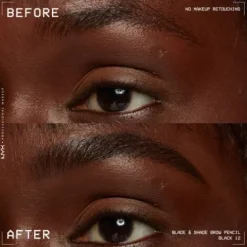 Nyx Pro Makeup Blade & Shade Nano Lápis De Sobrancelha - Black