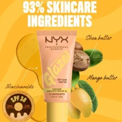 Nyx Pro Makeup Buttermelt Glaze Soft Glow Skin Tint Spf 30 - Whipped
