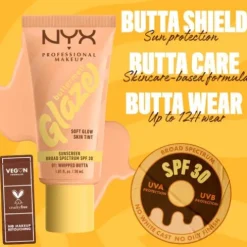 Nyx Pro Makeup Buttermelt Glaze Soft Glow Skin Tint Spf 30 - Whipped