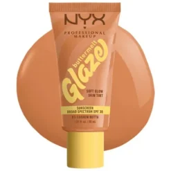 Nyx Pro Makeup Buttermelt Glaze Soft Glow Skin Tint Spf 30 - Cashew