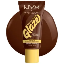 Nyx Pro Makeup Buttermelt Glaze Soft Glow Skin Tint Spf 30 - Hazelnut
