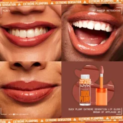 Nyx Pro Makeup Duck Plump Lip Gloss Brilho Volumizador 05 Brown Of Applause