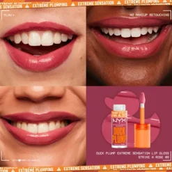 Nyx Pro Makeup Duck Plump Lip Gloss Brilho Volumizador 09 Strike A Rose