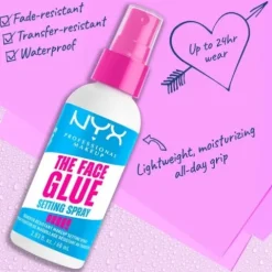 Nyx Pro Makeup The Face Glue Setting Spray Fixação De Maquilhagem