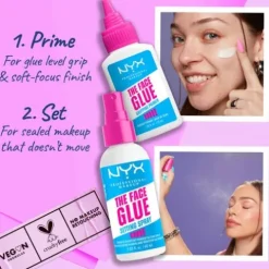 Nyx Pro Makeup The Face Glue Setting Spray Fixação De Maquilhagem