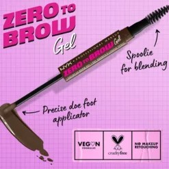 Nyx Pro Makeup Zero To Brow Gel Brow Gel Para Sobrancelha 08 Black