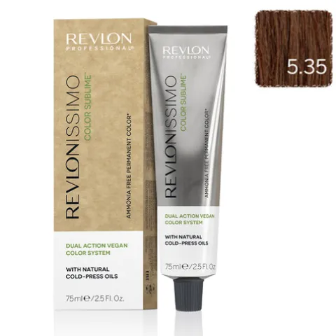 Revlon Revlonissimo Color Sublime Coloração 5.35 Castanho Claro Dourado