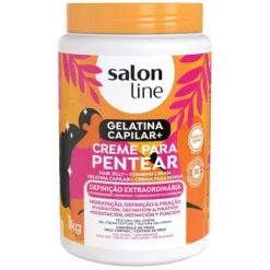 Salon Line Gelatina + Creme Para Pentear Definição Extraordinária