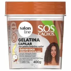 Salon Line Sos Cachos Gelatina Capilar Óleo De Coco