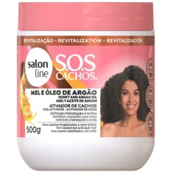 Salon Line Sos Cachos Mel E Óleo De Argan Ativador De Cachos