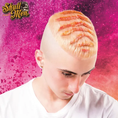 Skull Men Colors Máscara De Coloração Intensa Laranja